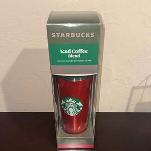 Starbucks Red Tumbler with Iced Coffee Blend